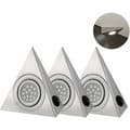 Set med 5 LED-spotlight, triangulära, för köksunderskåpsbelysning, vit / varm