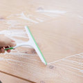 Miniatyrbilde 5 av 5: Dusj-squeegee-vifte, veggmontert dusj- og badevifte, hvit vifte, silikon grønn leppe