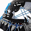 Miniatyrbillede 2 af 5: Venom Maske Gyser Kold Lys Halloween Maske Led Voksen Glødende Maske Blå
