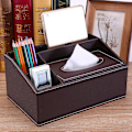 Miniatyrbillede 4 af 5: Multifunktionel Læder Vævsæske Kaffebord Skrivebord Fjernbetjening Opbevaringsboks style2
