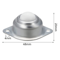 Pikkukuva 5 / 5: Kalusteiden rullat Pienet pallopyörät Raskaat -duty Frter Roll 4stk Pallopyörä Nylonpallosiirto Kalusteet Koneet Ja Matkatavaroiden liukuva siirto 0.5 inch
