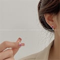 Miniatyrbild 4 av 5: Hängande örhängen med metalliskt hjärta, modeaccessoar för flickor Ac2433 D139