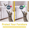 Miniatyrbillede 3 af 5: Anti-ridsetape til katte, 8 stykker møbelbeskyttelse, dobbeltsidet transparent anti-ridsetape til katte - Sofa, dør, vægge, bil