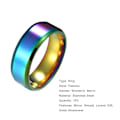 Miniatyrbillede 3 af 5: 1 stk Ring Unisex Rustfrit Stål Spejl Let Finger Ring Til Bryllup Rose Gold US 6