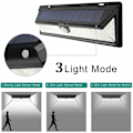 Miniatyrbild 4 av 5: LED solcellslampa för vägg utomhus med sensor, (118 LED solcellslampa (tre funktioner)), lampor, miljöskydd