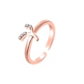 Pikkukuva 2 / 5: Muodi Naiset Yksinkertainen A-Z Englannin Aakkoset Kirjain Timantti Avorenkaan Korut Rose Gold A