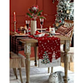 Miniatyrbillede 3 af 5: Glædelig Jul Bordløber 90 Tommer Lang Vaskbar Burlap Linen Bordkollektion til Spisning, Fest, Middag, Ferie, C