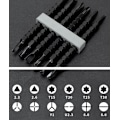 Miniatyrbilde 3 av 4: 13-i-1 Ratchet-sett med magnetiserer, kryssord, dobbeltbruks skrutrekker, mini-innfellbar og arbeidsbesparende dobbeltbruks skrutrekker