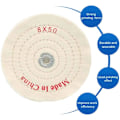 Miniatyrbild 5 av 5: Smyckesputsduk Hjul Vit Pärlduk Hjul Bomull Vit Duk Hjul 2st(3tum(75MM)Hål 4MM),