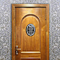 Miniatyrbild 3 av 4: 2 st. "No Soliciting" Insamlings Skylt Hemma Affärsdörr Plåt Trähantverk Ornament