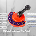 Miniatyrbillede 2 af 5: 4-12mm Justerbart Huldiameter Sav Klinge Guide Glas Bor Bit Guide Glas Keramiske Fliser Hul Åbning Locator Til Boring Glas, Keramiske Fliser, Marmor.