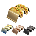 Miniatyrbilde 5 av 5: Tortillaholder i rustfritt stål, tacoholder (2-3 rom med håndtak (farge)),