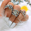 Miniatyrbillede 3 af 5: 7 stk. Bohemian Vintage Punk Knuckle Midi Ringe til Kvinder - Fingersmykker Gaveæske