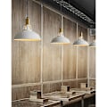 Miniatyrbillede 2 af 5: Vintage Industrielt Hængende Lys E27 Led Lampe Retro Loftlamper Skærm Til Køkken Spisestue Stue Soveværelse Restaurant, Hvid