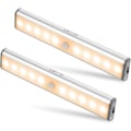 Miniatyrbillede 1 af 5: Menneskekropsinduceret natlampe gangladning smart skab lang lys (2 stk. varmt lys 10 LED batterimodeller),