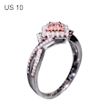 Miniatyrbild 2 av 5: Ring Kvadratisk Kubisk Zirkonia All-Match Legering Brud Bröllop Rhinestone Fingerband För Kvinnor US 9
