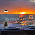 Miniatyrbild 2 av 5: Bärbar sladdlös bordslampa, batteridriven, 2 varma ljusstyrkenivåer, dimbar, för sovrum, vardagsrum, buffé, restaurang, inomhus och utomhus (bla