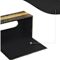 Pikkukuva 4 / 5: Home Xiangyun Plus Phnom Penh Medium Black Leather Tissue Box,