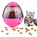 Miniatyrbild 1 av 5: Hund- & Kattleksak, Matbehållare för Husdjur, Långsam Matningskål, Kattdispenser, Liten Interaktiv Sammanvikbar Stimulerande Leksak, Justerbar Godisätande Behållare Pink