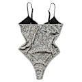 Miniatyrbilde 3 av 4: Glitterende Monokini Badedrakt for Kvinner med Push-Up Effekt, Endelt Badetøy Grey XL
