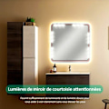 Miniatyrbillede 2 af 5: LED Makeup Spejl Lys Dæmpbar Berøringsstyring Hårde Spejl Lys Lys Badeværelsesspejl Med USB Kabel LED Stribelys