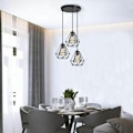 Miniatyrbillede 2 af 4: Lysekrone Pendellamper Industrielle Loftslampe Retro Metal Pendellampe Bur Design E27 Loftslampe til Stue