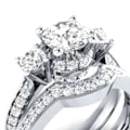 Miniatyrbild 2 av 4: Elegant Damring för Kvinnor, Anti-Deformation Smycke med Rhinestone Inlägg, Glittrande Ring för Bröllop Size 6