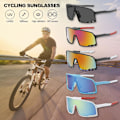 Miniatyrbillede 2 af 4: Solbriller Store Firkantede Ramme Udendørs UV400 Cykelsolbriller MTB Cykel Skygger Solbriller Sport Løbe Cykling Solbriller Gery Green