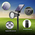 Miniatyrbild 3 av 5: Solcellsdriven LED-belysning, 4 LED-lampor, Vattentät Utomhuslampa för Trädgård, Säkerhetsbelysning för Julgran, Staket