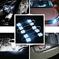 Miniatyrbild 2 av 5: Maso Ultra Bright 40 LED Inredningsbelysningsset för Bil, Lastbil, Husbil, Husvagn, Taklampa (DC 12V, Vit (40LED)