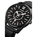 Miniatyrbillede 2 af 5: Mænds Vandafvisende Nyt Mode Læderur - Sort - 49mm