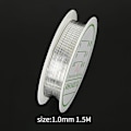 Pikkukuva 1 / 5: 0,2-1 mm kuparilanka korulanganka rannekoruihin kaulakoruihin värikkäät helmet säikeet korujohdot Silver 1 0mm 1 5M