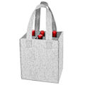 Miniatyrbilde 1 av 3: Gjenbrukbare handleposer for reiser, camping og piknik, perfekt gave til vinelskere 6 bottles Light gray