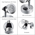 Miniatyrbillede 5 af 5: 12v LED RV-læselampe, 3w RV-læselampe RV-spotlight væglampe til RV indendørs