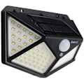 Miniatyrbild 1 av 4: LED Solcellslampa för vägg utomhus IP65 Vattentät med PIR Rörelsesensor 3 lägen 1000LM Sasicare, för inomhus och utomhus