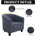 Miniatyrbillede 4 af 5: (Mørkegrå) Fortykket fleece elastisk all-inclusive sofasædebetræk Anti-snavset sofasædebetræk, til indendørs og udendørs møbler pr
