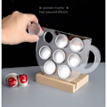 Miniatyrbilde 4 av 5: Kaffe Kapselholder Akryl Roterende Kapselholder Kaffe Oppbevaring Kapselholder, (1021WH Hvit Kake Type Kaffe Kapsler