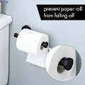 Pikkukuva 4 / 5: Seinälle kiinnitettävä WC-paperiteline SUS304 ruostumattomasta teräksestä valmistettu WC-paperirullateline kiillotettu viimeistely, musta - musta