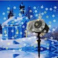 Miniatyrbild 2 av 3: LED-julbelysningsprojektor för utomhus, vit snöflingeprojektor, inomhusprojektor med fjärrkontroll, IP65 vattentät snö