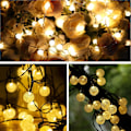 Pikkukuva 5 / 5: 6,5 m aurinkokennovalosarja, 30 LED-lamppua, 8 valaistustilaa, IP65 vedenpitävä 2 V 100 mA aurinkopaneelilla, ulko-/sisäkoristeluun, joulukuuseen, Pa