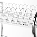 Miniatyrbilde 5 av 5: Tallerkenstativ med 3-lags plassbesparende rustfritt stål brett alternativ 1 for kjøkkenrom