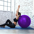 Miniatyrbillede 3 af 5: Stabilitetsbold, Yogabold, Fysisk Kernetræning, Balance Purple 45Cm