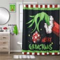 Grinch Duschdraperi Badrumsgardiner & Krokar Jul Vattentät