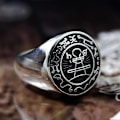 Miniatyrbild 4 av 5: Hemlig Salomos Sigillring Kung Salomos Sigill Rostfritt Stål Ringar Magisk Amulett Smycken