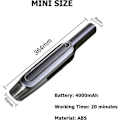 Pikkukuva 2 / 5: Auton imuri, langaton käsikäyttöinen imuri, kannettava auton langaton imuri USB-lataus 120W 4000mAh