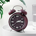 Miniatyrbild 3 av 5: Metall Tyst Ljusstark Mode Multifunktionell Personlighet Student Vardagsrum Sovrum Sängklocka, Rosa, 10,5 * 5,5 * 16,5cm,