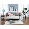 Miniatyrbild 5 av 5: Modern minimalistisk soffa kudde, bekväm plysch soffa kudde överdrag (vit beige, 70*210),