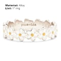 Miniatyrbild 2 av 4: Damring Anti-Missfärgning Marguerite Blomform Finger Ring Modeaccessoar För Present US 10