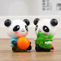 Pikkukuva 4 / 5: 2 X 4 kpl/setti Panda-figuuri Koristeellinen Houkutteleva Pvc Diy-käsityö Piirretty Panda-veistos Juhlatarvikkeet