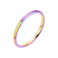 Pikkukuva 1 / 5: Sormus Elegantti Tasainen Pinta Minimalistinen Yksinkertainen Tyyli Ohut Pinottava Sormus Syntymäpäiväksi Multicolor US 7